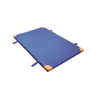B&auml;nfer Leichtturnmatte Standard VB 80, mit Lederecken und Schlaufen, 200 x 100 x 8 cm, blau