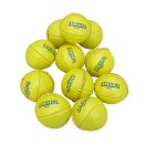 TRENAS Wurfball aus Leder - 200 g, D. 76 mm, gelb, 10er Set