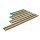 Gymnastik- und Koordinationsstange, 100 cm, 25 mm Durchmesser, blau