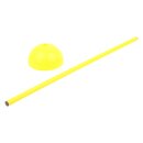 Slalomstange 100 cm - mit bef&uuml;llbarem Sockel - gelb - gelb