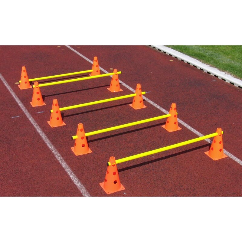 rot Koordination Hürden Steckhürden-Set für Koordinations Training gelb 