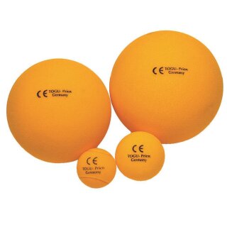 TOGU Soft-Trainingsball, Doppelpack, &Oslash; ca. 7 cm, gelb, gerillt