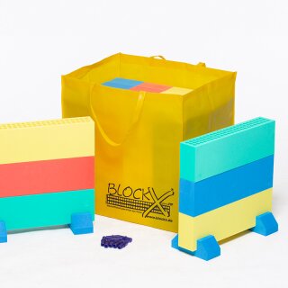 Blockx&reg; H&uuml;rdenset mit gelber Blockx&reg; Tragetasche