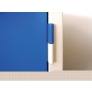 PAVOY Sportger&auml;te-Ballschrank mit 5 Einlegeb&ouml;den (Typ 3) als Fl&uuml;gelt&uuml;renschrank, au&szlig;enliegende T&uuml;raufh&auml;ngung, (HxBxT) 195 x 100 x 50 cm, Korpus lichtgrau, Vollblecht&uuml;r zinkgelb