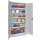 PAVOY Sportger&auml;te-Ballschrank mit 5 Einlegeb&ouml;den (Typ 3) als Fl&uuml;gelt&uuml;renschrank, au&szlig;enliegende T&uuml;raufh&auml;ngung, (HxBxT) 195 x 120 x 50 cm, Korpus lichtgrau, Lochfeldt&uuml;r lichtblau