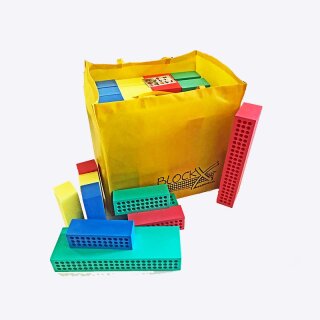 BlockX&reg; Baukastenset aus Gro&szlig; und Mini Steinen mit Tasche