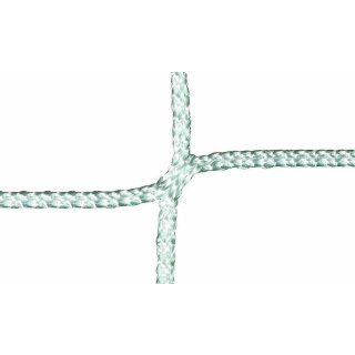 Jugendfu&szlig;balltornetz 5,0 &times; 2,0 m aus 4 mm PP, Auslage 80 / 150 cm, Farbe: wei&szlig;