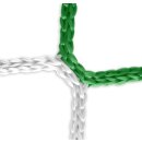 Fu&szlig;balltornetz 7,5 &times; 2,5 m aus 4 mm PP, Auslage 200 / 200 cm, Farbe: gr&uuml;n/wei&szlig;