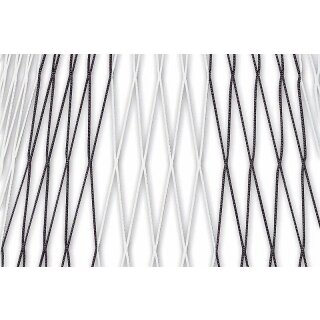 Fu&szlig;balltornetz 7,5 x 2,5 m aus 4 mm PP, Auslage 200 / 200 cm, Farbe: schwarz/wei&szlig;