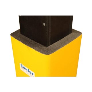 B&auml;nfer Schutzpolster Prallschutz f&uuml;r S&auml;ulen (z.B. Streetbasketball), quadratisch, Kantenl&auml;nge 15 cm Innenma&szlig;, 200 cm lang, blau