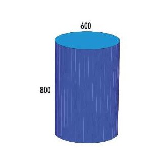 B&auml;nfer Zylinder, 80 x 60 cm Durchmesser, dunkelblau / hellblau