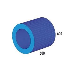 B&auml;nfer R&ouml;hre, 60 x 60 cm Durchmesser, dunkelblau / hellblau