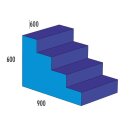 B&auml;nfer Treppe 4 stufig, 90 x 60 x 60 cm, dunkelblau...