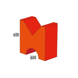 B&auml;nfer Verbindungselement, 60 x 30 x 60 cm, rot / orange