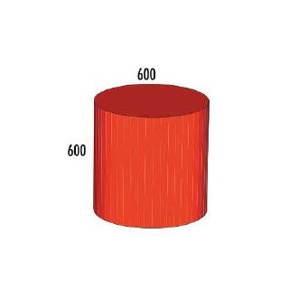 B&auml;nfer Zylinder, 60 x 60 cm Durchmesser, rot / orange