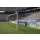 Stadion-Fu&szlig;balltor LIGA 7,32 x 2,44 m in Bodenh&uuml;lsen mit freier Netzaufh&auml;ngung, EN 748 -Typ 1, teil-/eckverschwei&szlig;t und verschraubt, silber, mit SimplyFix-Netzbefestigung, mit hochklappbarem Bodenrahmen Players-Protect&reg;, 70 x 38 mm, 1,50 m tief