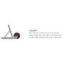 Safety-Trainingstor 7,32 x 2,44 m, kippsicher, freistehend, EN 748 - Typ 3, mit Players-Protect, zur Sandbef&uuml;llung oder mit Stahlgewichten, vollverschwei&szlig;t, silber