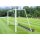 Safety-Trainingstor 7,32 x 2,44 m, kippsicher, freistehend, EN 748 - Typ 3, mit Players-Protect, zur Sandbef&uuml;llung oder mit Stahlgewichten, vollverschwei&szlig;t, silber